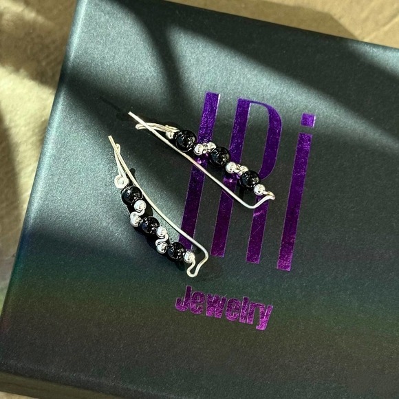 Crystal ear climbers - Sterling Silver 925 - Picture 2 of 3